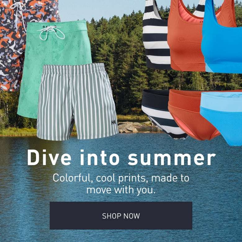 Dive into summer. Colorful, cool prints, made to move with you. SHOP NOW