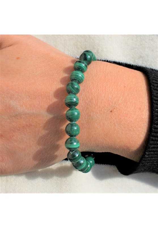 Image of Braccialetto Malachite Sfere 8mm