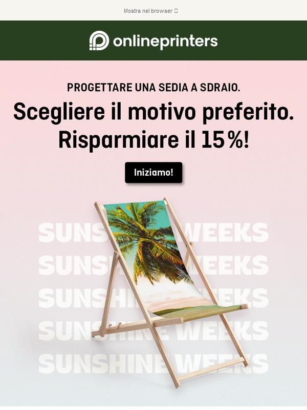 Modelli dal sapore estivo per le tue sedie a sdraio