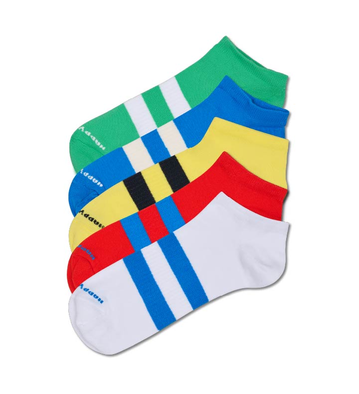 5-Pack Solid Low Sneaker Socks