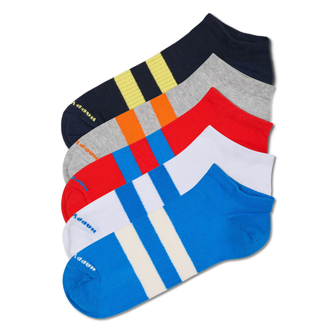 5-Pack Solid Low Sneaker Socks