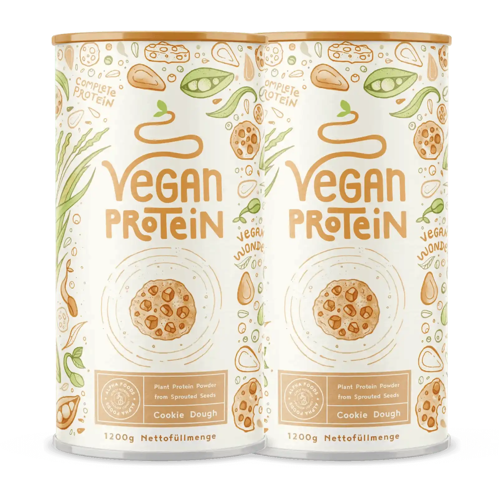 Image of Proteine Vegane - Cookie Dough 2x600g