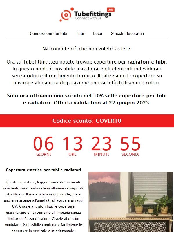 Nuove coperture - copritubi e copriradiatori