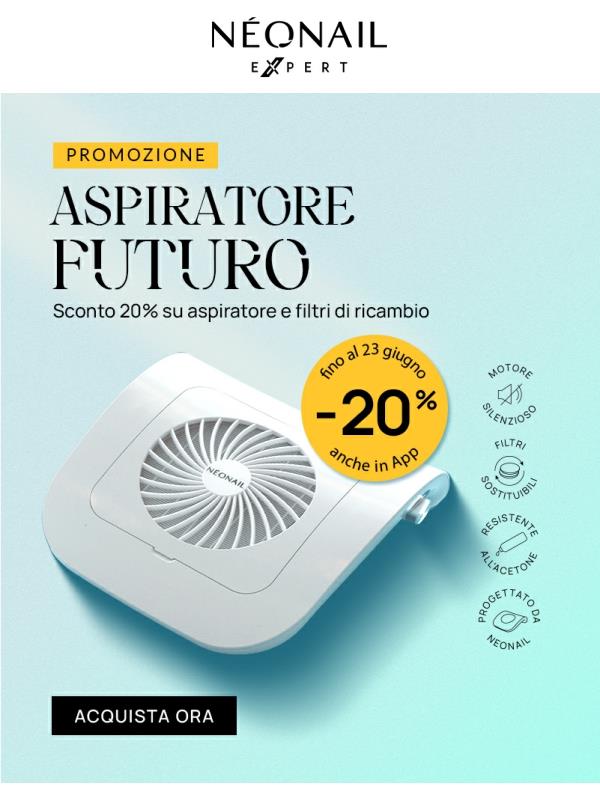 💨 Aspiratore FUTURO: -20% su potenza e precisione