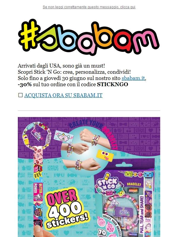 Promo Lancio...Solo fino a giovedì -30% su Stick 'N Go con il codice STICKNGO