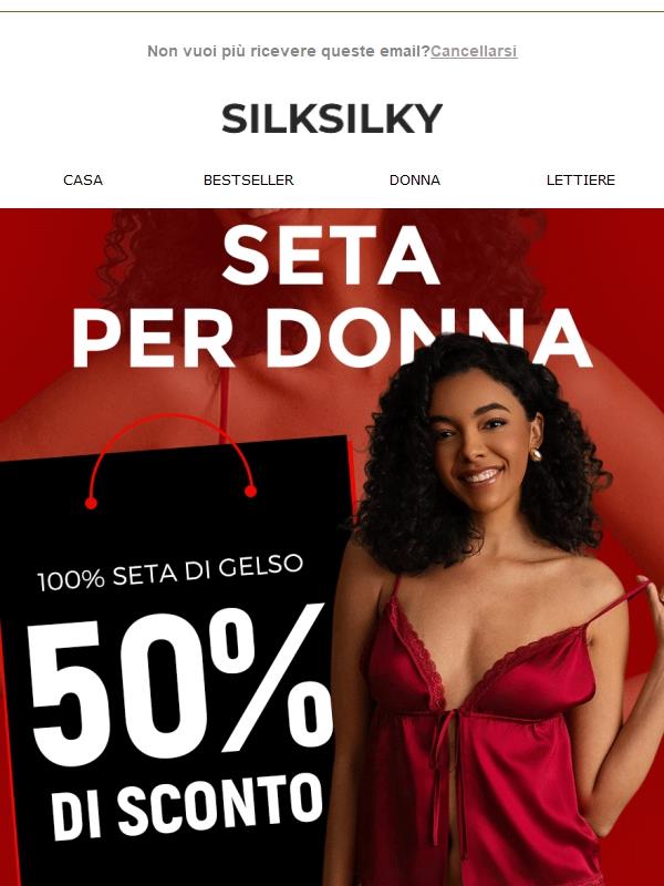 100% SETA DI GELSO SLEEPWEAR: Tempo limitato-10% off