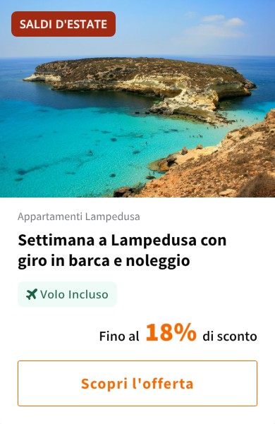 Settimana a Lampedusa con giro in barca e noleggio