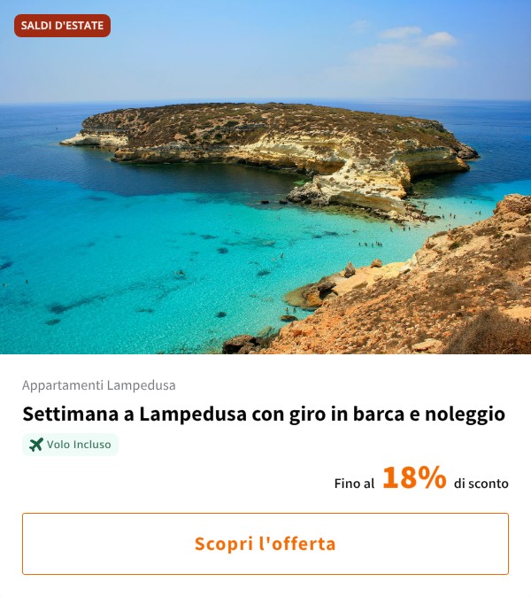 Settimana a Lampedusa con giro in barca e noleggio