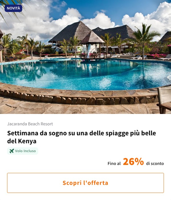 Settimana da sogno su una delle spiagge più belle del Kenya