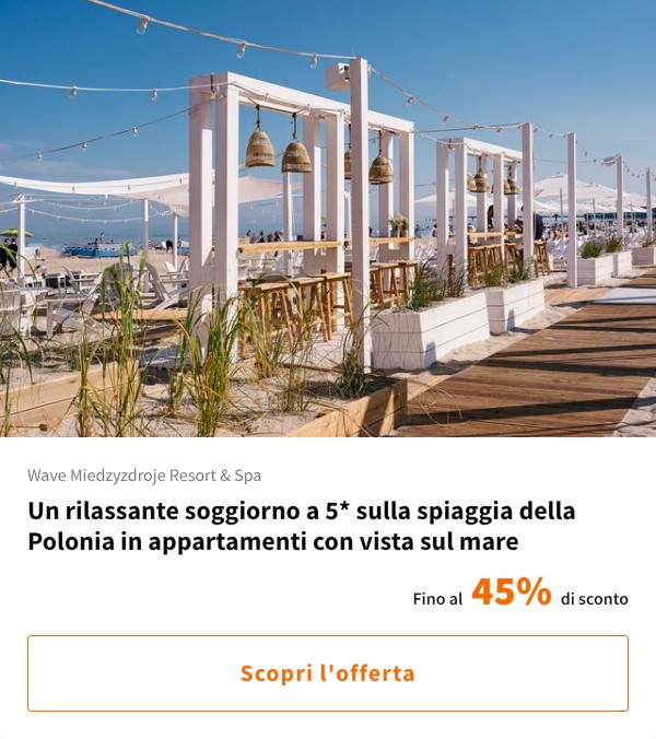 Un rilassante soggiorno a 5* sulla spiaggia della Polonia in appartamenti con vista sul mare