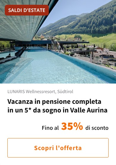 Vacanza in pensione completa in un 5* da sogno in Valle Aurina