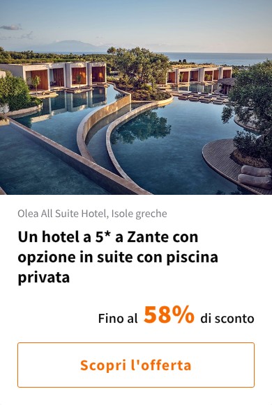 Un hotel a 5* a Zante con opzione in suite con piscina privata