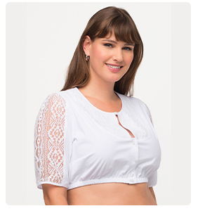 Abito tradizionale Dirndl con taglio smanicato, bottoni decorativi, scollo a V e collo alto