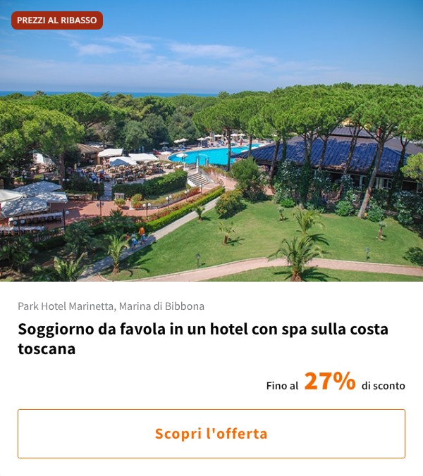 Soggiorno da favola in un hotel con spa sulla costa toscana