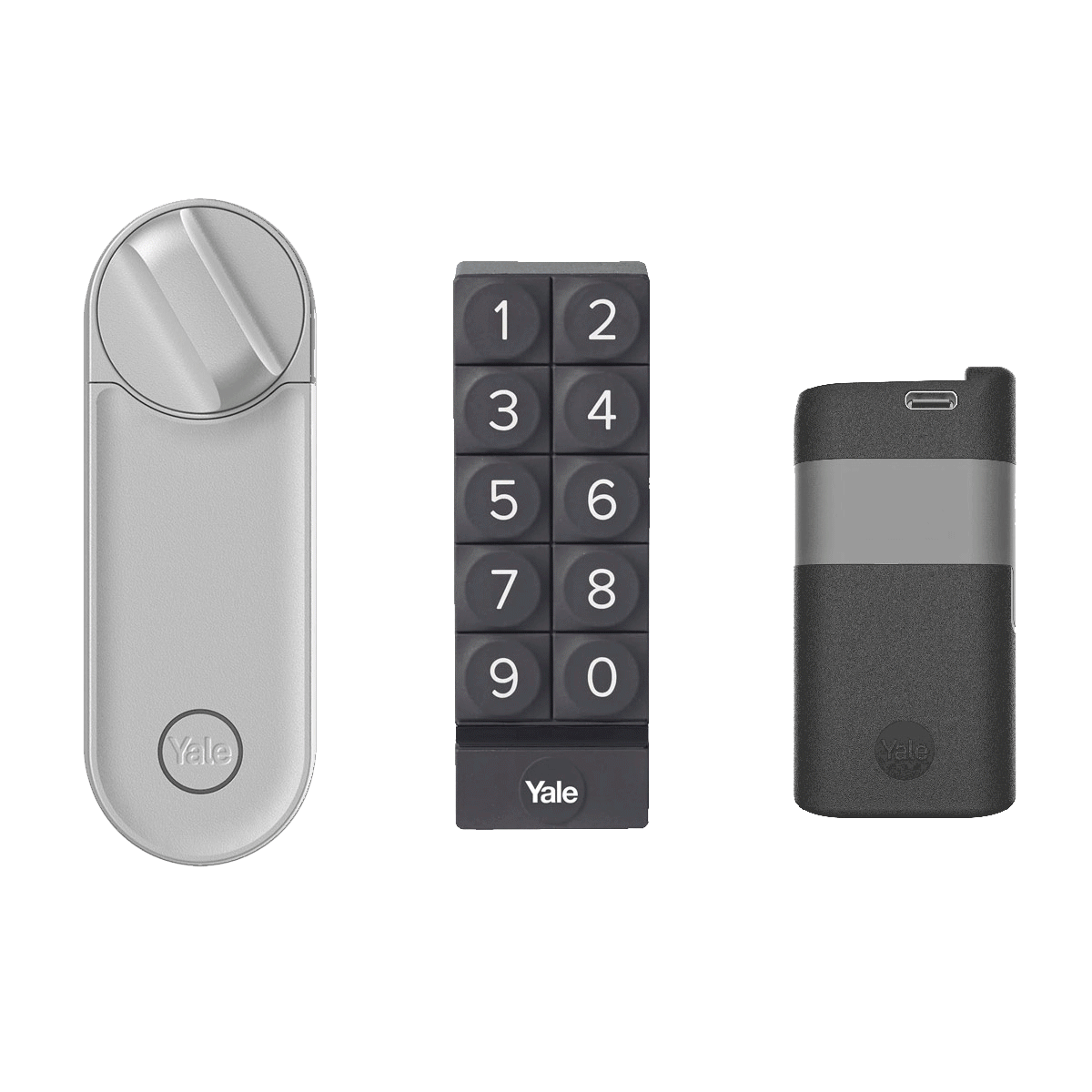 Smart Lock Linus® L2 Argento + Tastierino Smart + Pacco Batteria