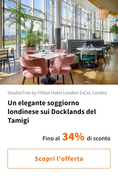 Un elegante soggiorno londinese sui Docklands del Tamigi