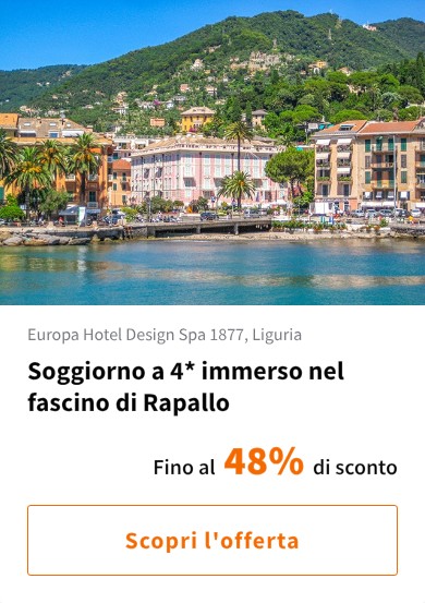 Soggiorno a 4* immerso nel fascino di Rapallo