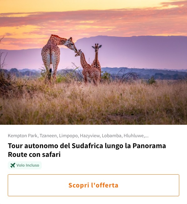 Tour autonomo del Sudafrica lungo la Panorama Route con safari