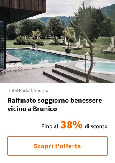 Raffinato soggiorno benessere vicino a Brunico