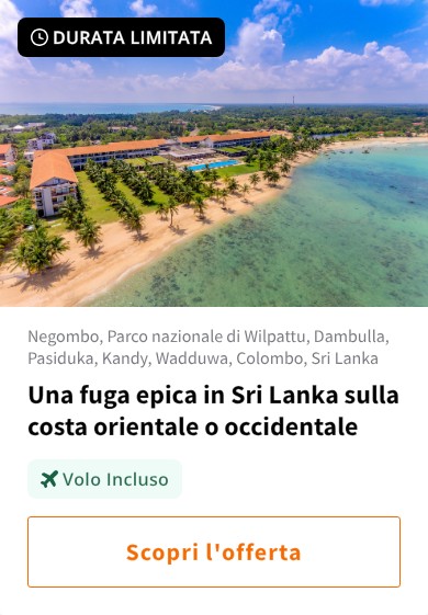 Una fuga epica in Sri Lanka sulla costa orientale o occidentale
