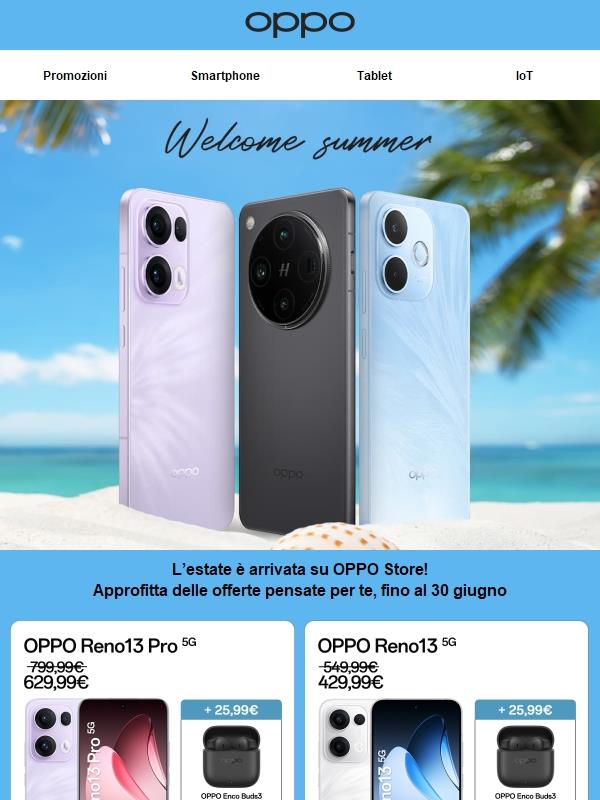 Con OPPO, l’estate è ancora più smart!