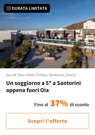 Un soggiorno a 5* a Santorini appena fuori Oia