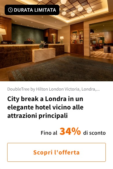 City break a Londra in un elegante hotel vicino alle attrazioni principali