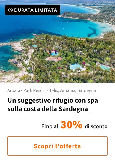 Un suggestivo rifugio con spa sulla costa della Sardegna