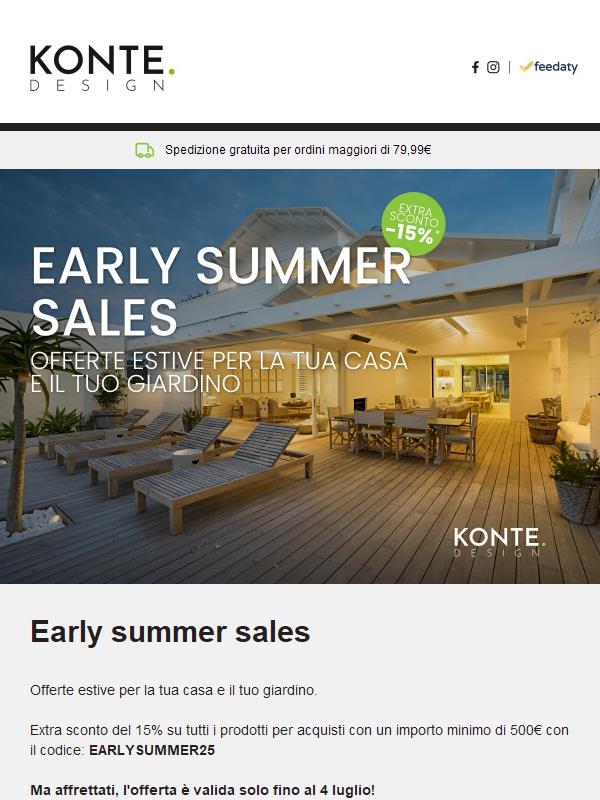 🏷️Early Summer Sales: -15% extra per arredare casa e giardino