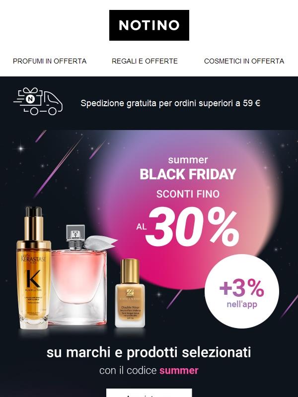 Summer Black Friday: Fino al 33% di sconto su marchi e prodotti iconici