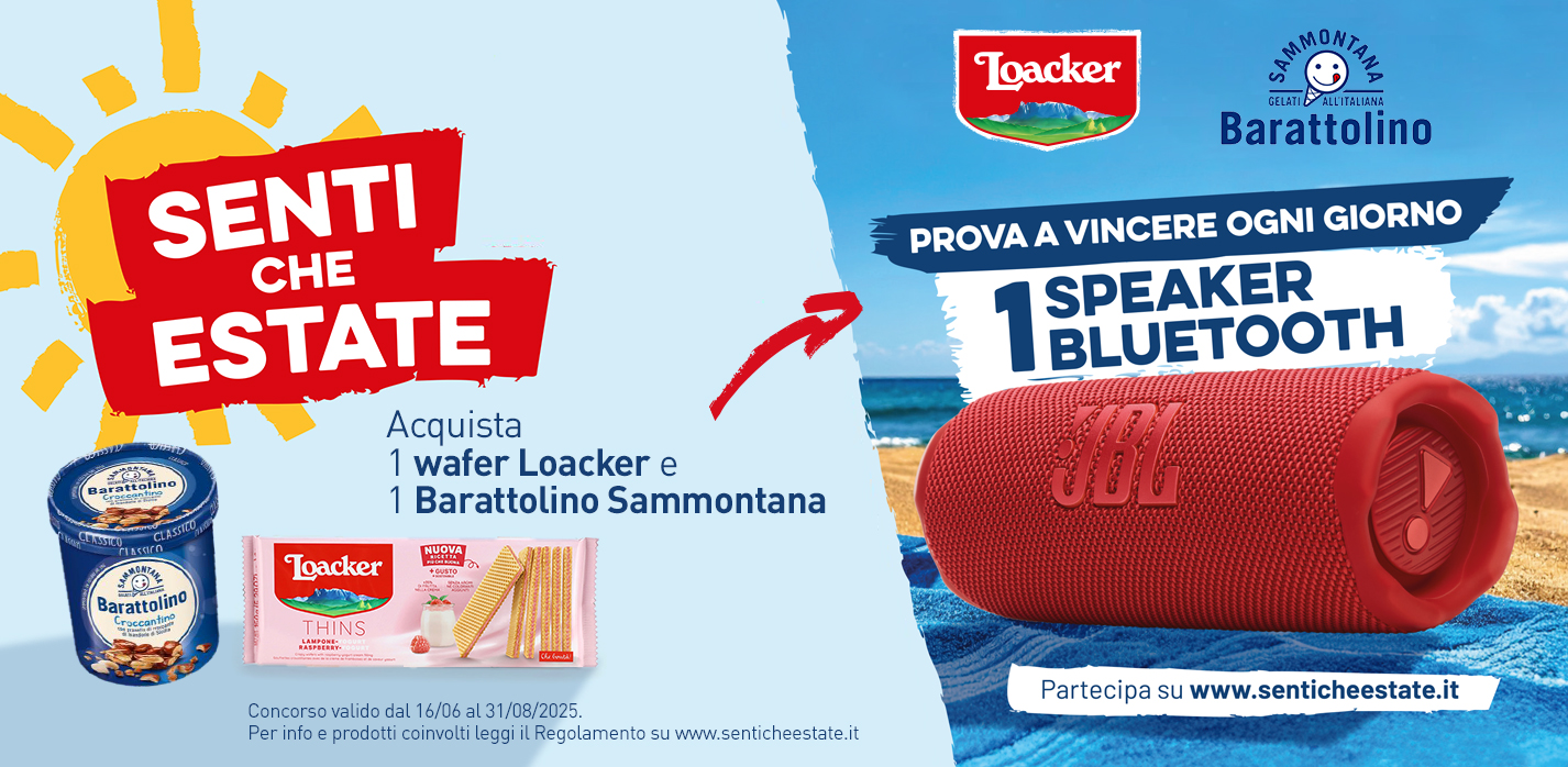 Barattolino Sammontana, wafer Loacker, Speaker JBL