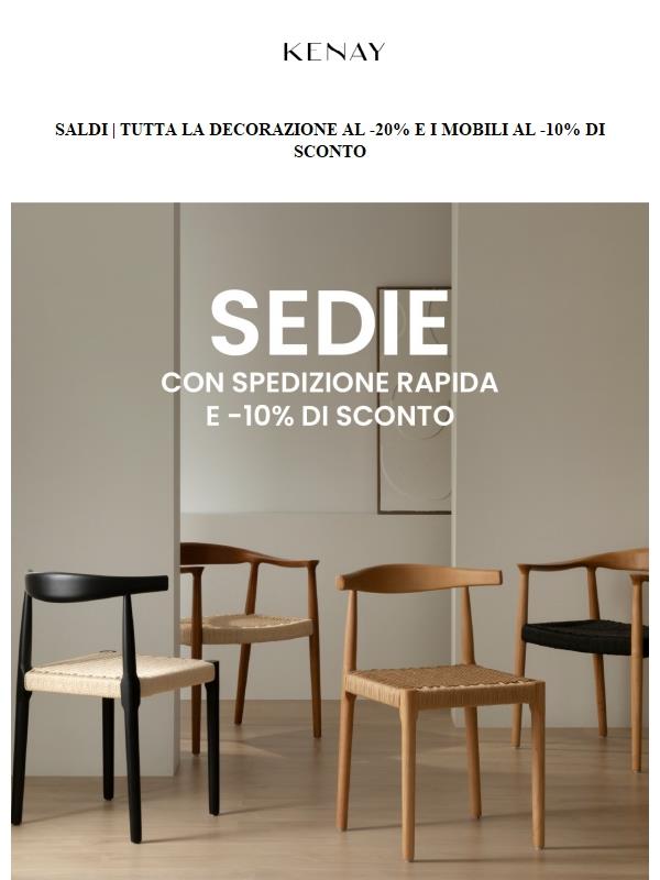Spedizione Rapida 🚀 su Sedie! Approfitta dei Saldi