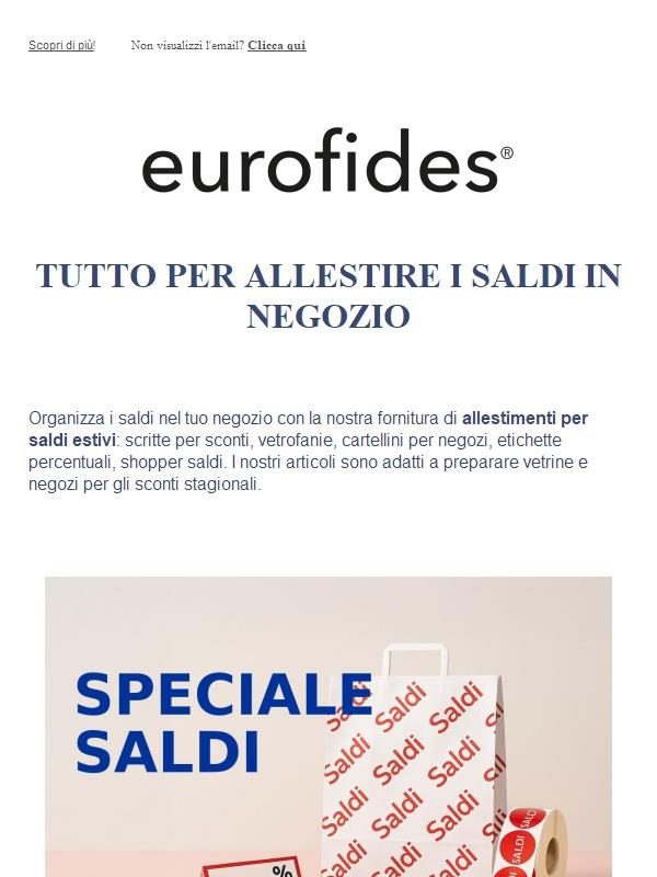 Shopper, cartellini e adesivi per allestire i saldi 🛎️
