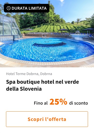 Spa boutique hotel nel verde della Slovenia