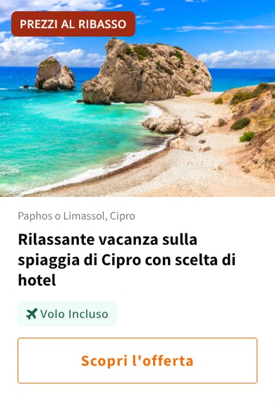 Rilassante vacanza sulla spiaggia di Cipro con scelta di hotel