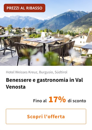 Benessere e gastronomia in Val Venosta