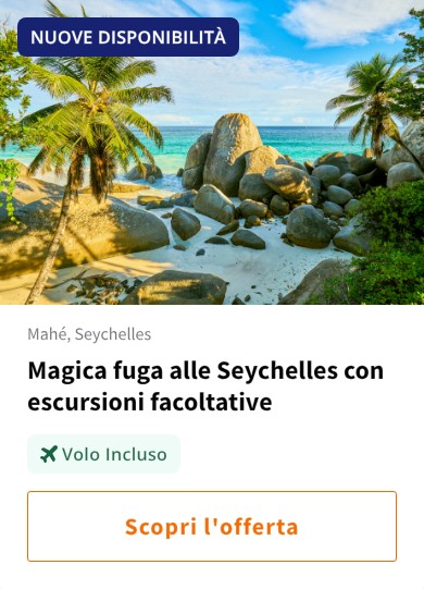 Magica fuga alle Seychelles con escursioni facoltative