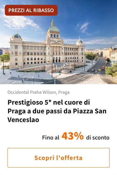 Prestigioso 5* nel cuore di Praga a due passi da Piazza San Venceslao