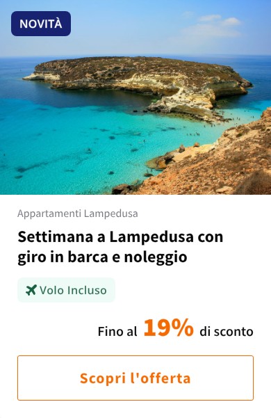 Settimana a Lampedusa con giro in barca e noleggio