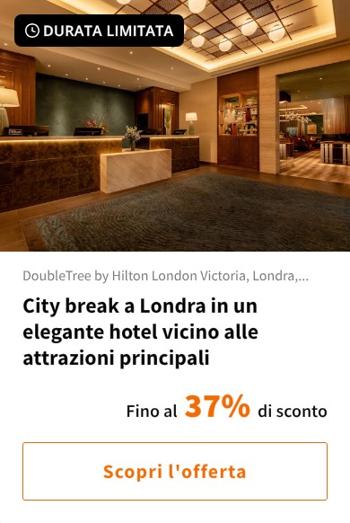 City break a Londra in un elegante hotel vicino alle attrazioni principali