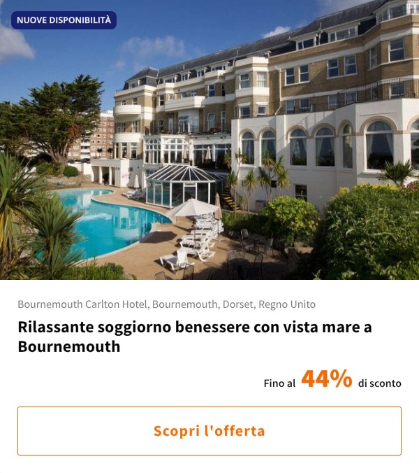 Rilassante soggiorno benessere con vista mare a Bournemouth