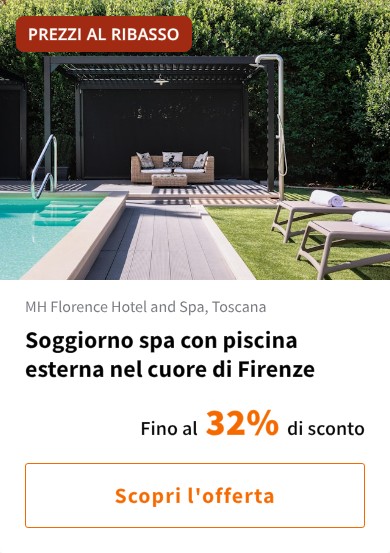 Soggiorno spa con piscina esterna nel cuore di Firenze