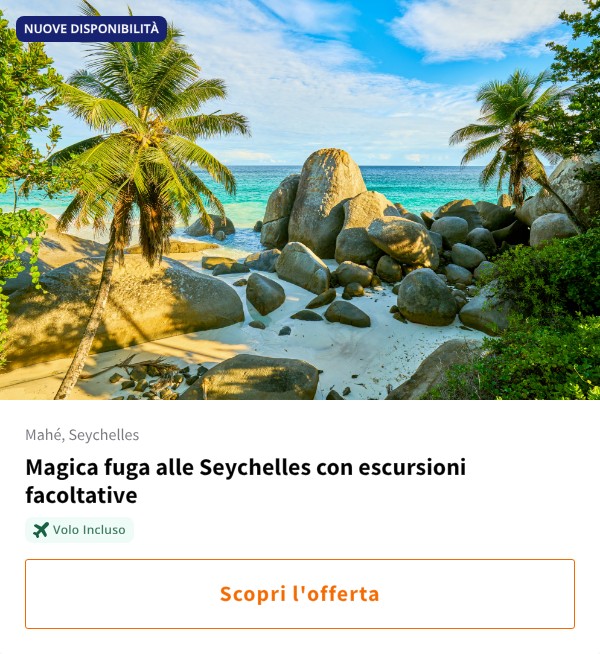 Magica fuga alle Seychelles con escursioni facoltative