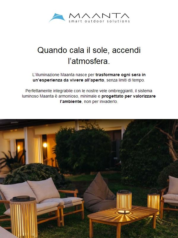 Ogni serata merita la luce giusta sotto le stelle✨