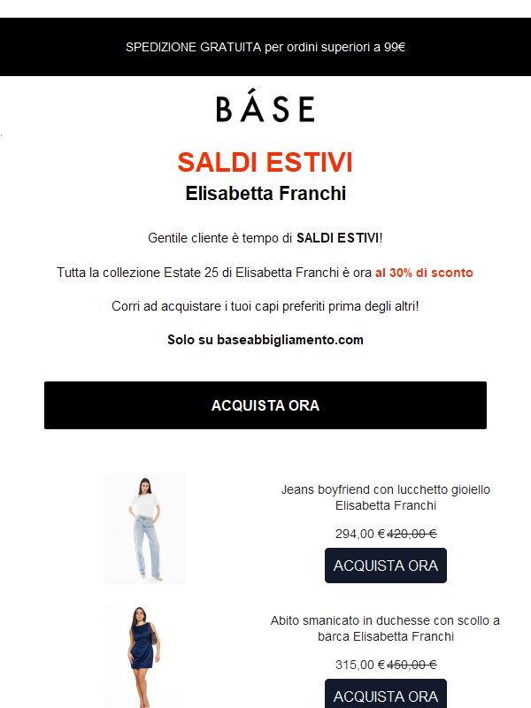 🚨 [SALDI ESTIVI] Elisabetta Franchi PE25 tutto al -30%! 🚨