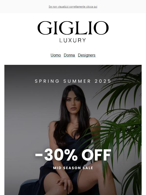 -30% OFF: è la Mid Season Sale