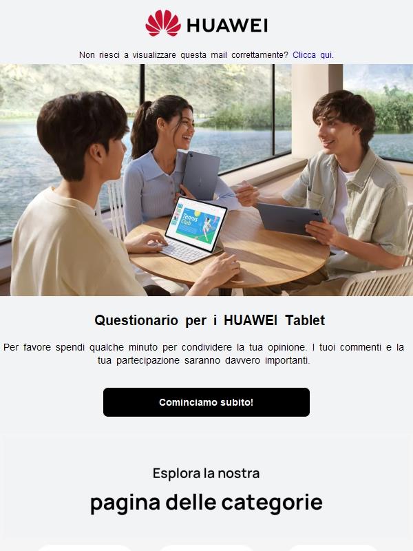 🌟 La tua opinione sui tablet HUAWEI conta per noi!