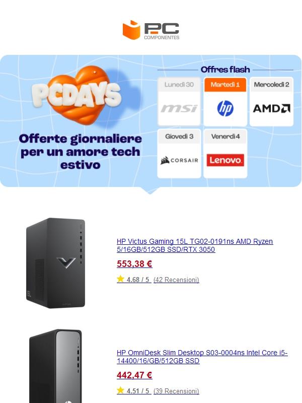🔥 Offerta lampo PCDays: HP ti farà innamorare questo martedì