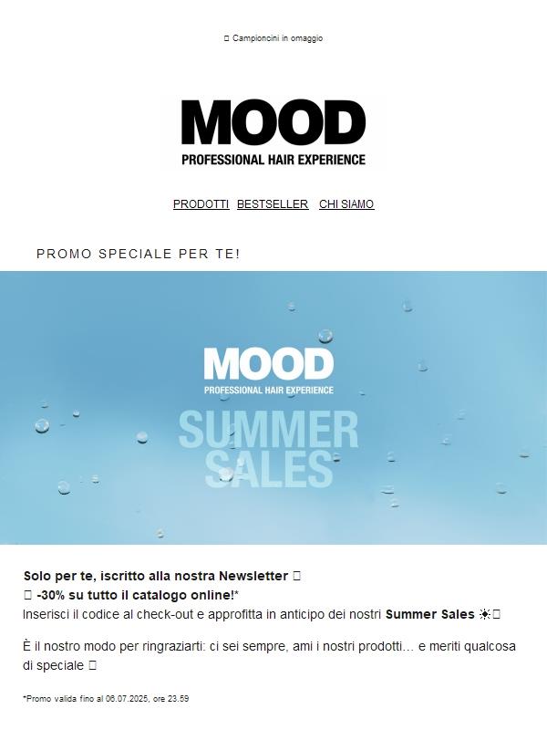 Limited time offer per i Mood Summer Sales 😍