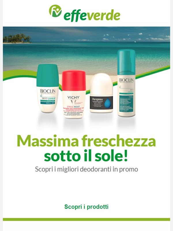 Massima freschezza con i deodoranti in promo!